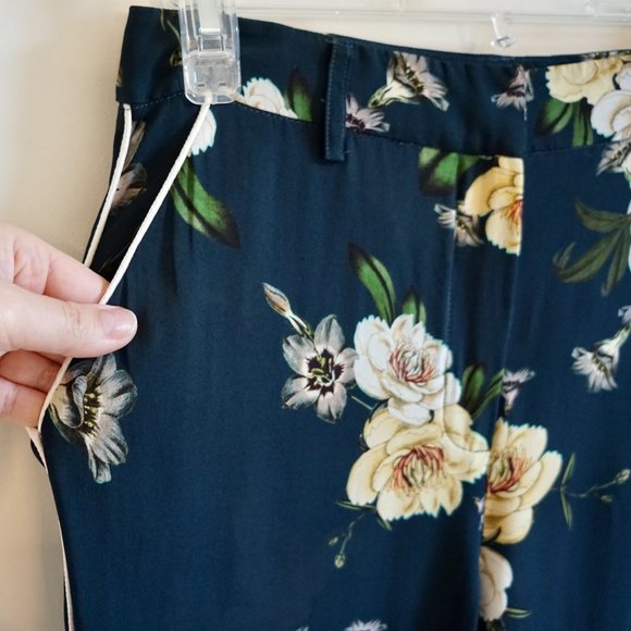 Nicholas Silk Floral Wide Leg Palazzo Pants Size 4 - Picture 5 of 12